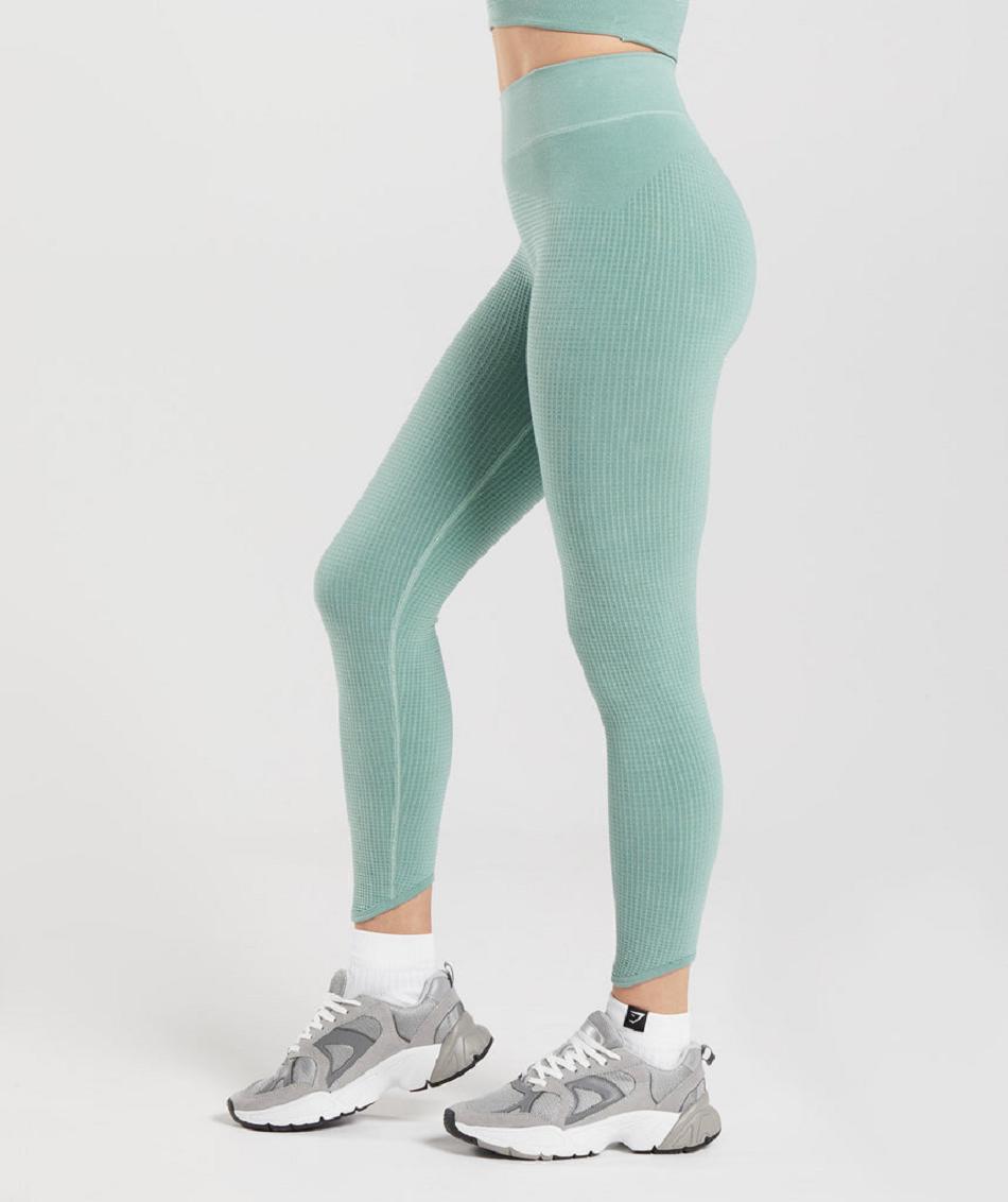 Legginsy Damskie Gymshark Pause Seamless Niebieskie | PL 2262BEX